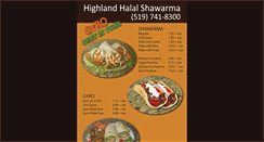 Desktop Screenshot of highlandhalalshawarma.com